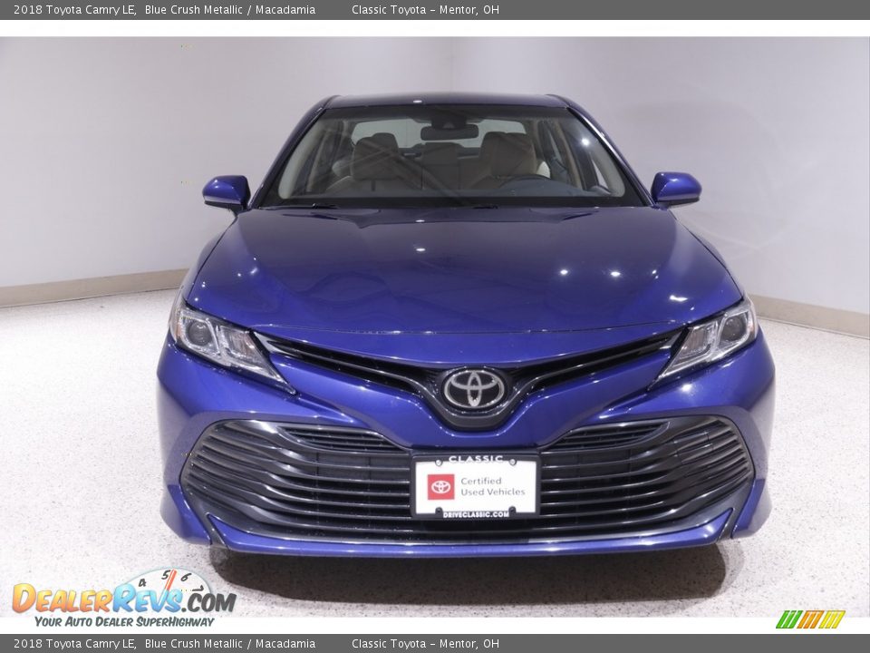 2018 Toyota Camry LE Blue Crush Metallic / Macadamia Photo #2