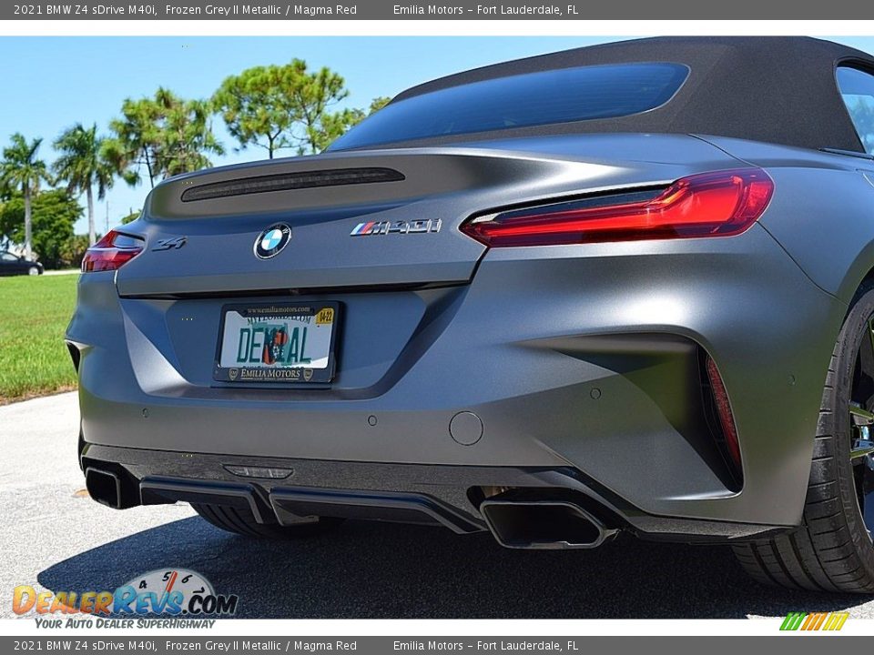 2021 BMW Z4 sDrive M40i Frozen Grey II Metallic / Magma Red Photo #22