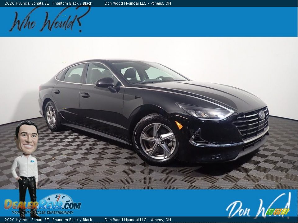 2020 Hyundai Sonata SE Phantom Black / Black Photo #1