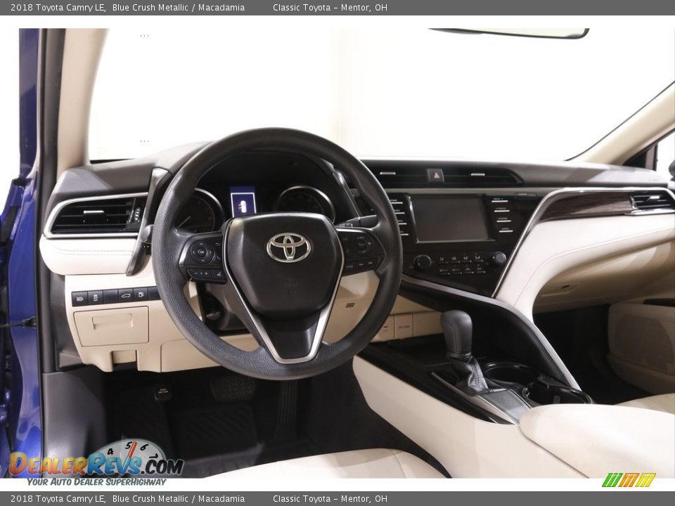 2018 Toyota Camry LE Blue Crush Metallic / Macadamia Photo #6