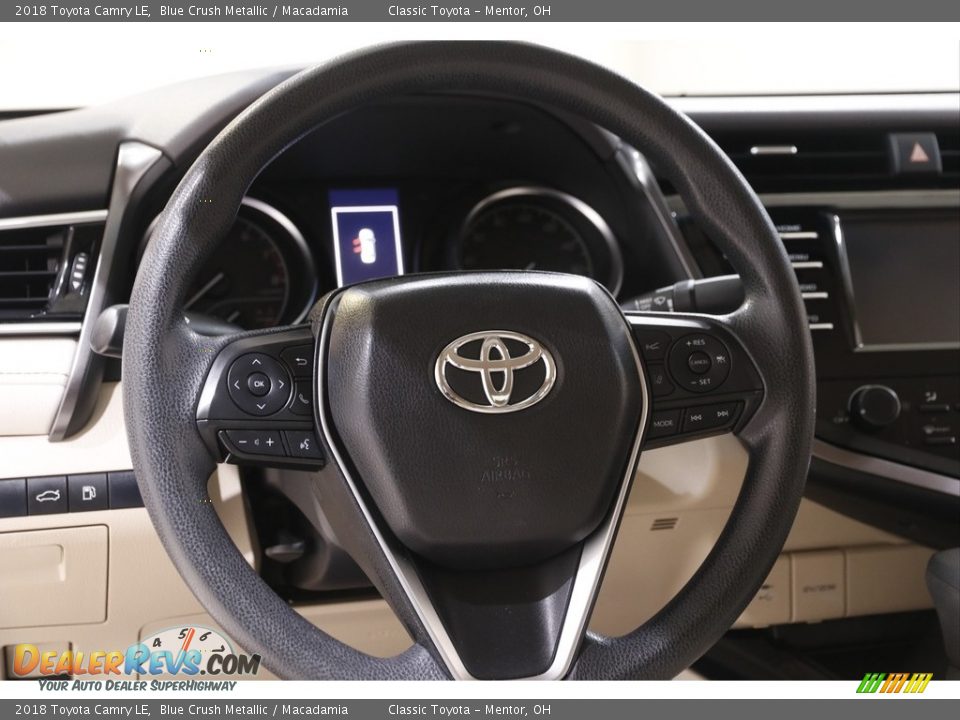 2018 Toyota Camry LE Blue Crush Metallic / Macadamia Photo #7