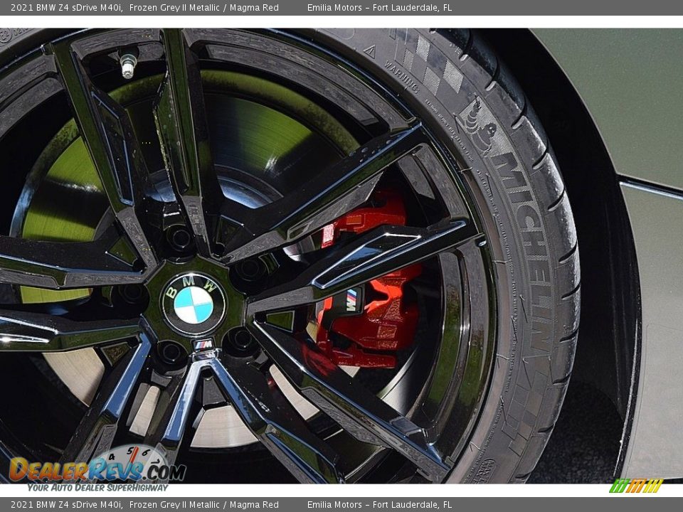2021 BMW Z4 sDrive M40i Frozen Grey II Metallic / Magma Red Photo #29