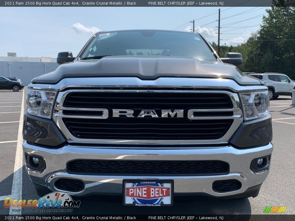 2021 Ram 1500 Big Horn Quad Cab 4x4 Granite Crystal Metallic / Black Photo #3