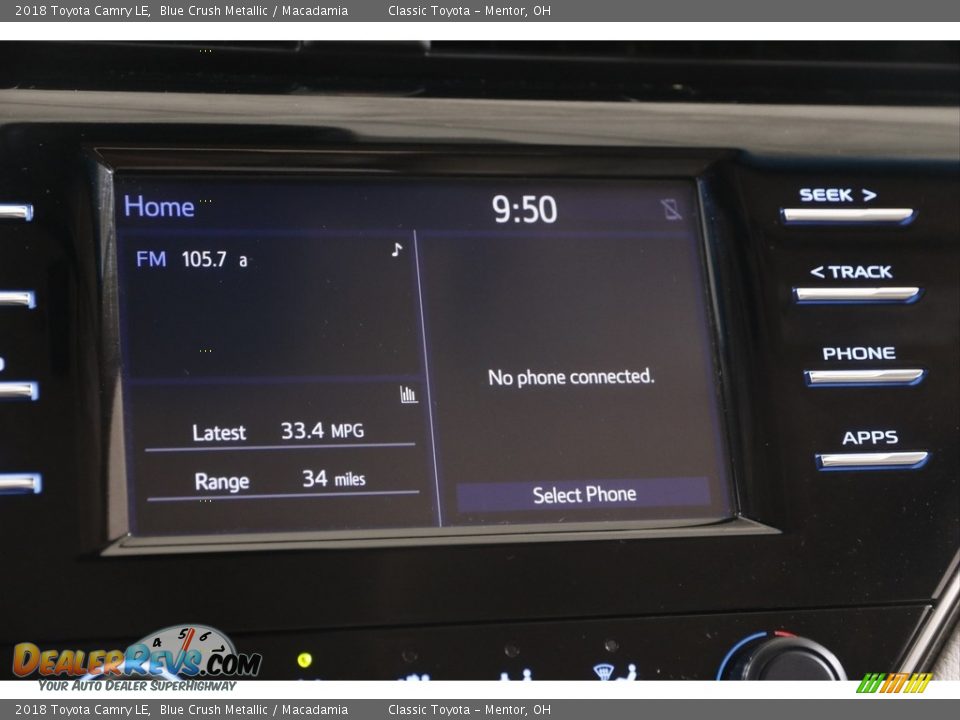 2018 Toyota Camry LE Blue Crush Metallic / Macadamia Photo #10