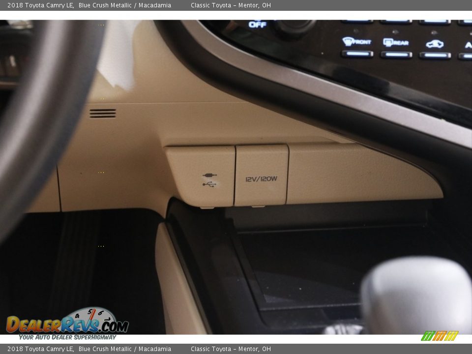 2018 Toyota Camry LE Blue Crush Metallic / Macadamia Photo #12