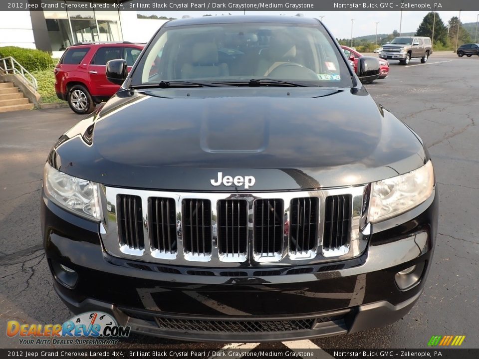 2012 Jeep Grand Cherokee Laredo 4x4 Brilliant Black Crystal Pearl / Dark Graystone/Medium Graystone Photo #3