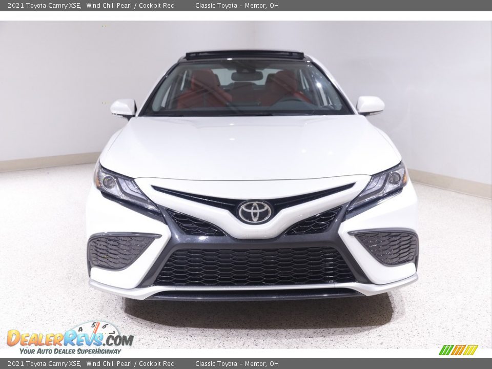 2021 Toyota Camry XSE Wind Chill Pearl / Cockpit Red Photo #2