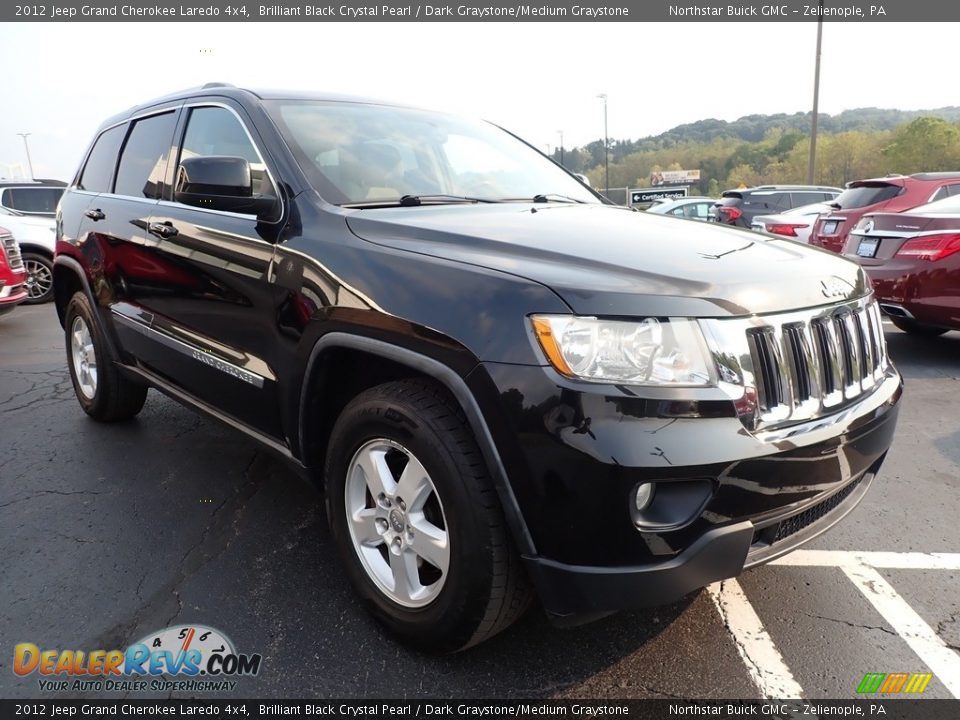 2012 Jeep Grand Cherokee Laredo 4x4 Brilliant Black Crystal Pearl / Dark Graystone/Medium Graystone Photo #4