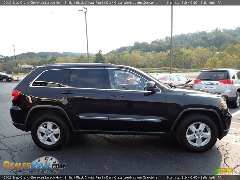 2012 Jeep Grand Cherokee Laredo 4x4 Brilliant Black Crystal Pearl / Dark Graystone/Medium Graystone Photo #5