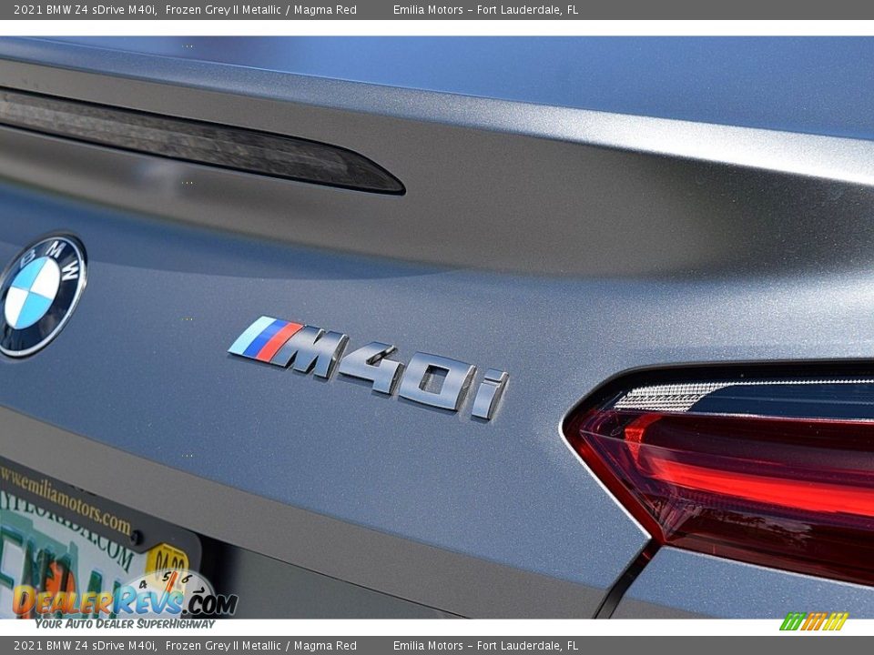 2021 BMW Z4 sDrive M40i Frozen Grey II Metallic / Magma Red Photo #45