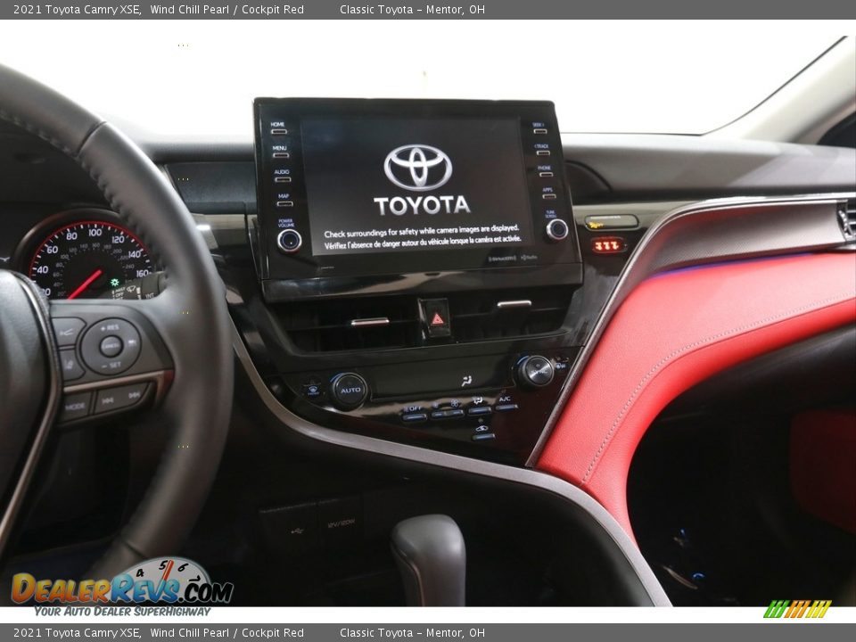 2021 Toyota Camry XSE Wind Chill Pearl / Cockpit Red Photo #9