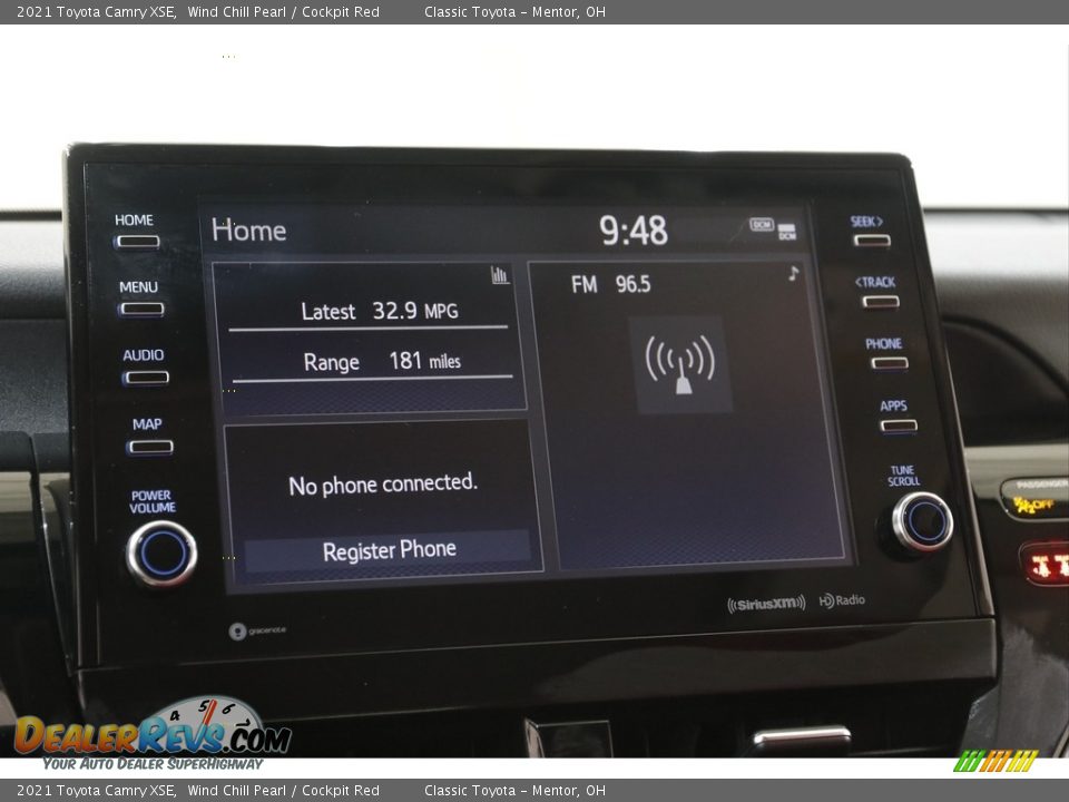 2021 Toyota Camry XSE Wind Chill Pearl / Cockpit Red Photo #10