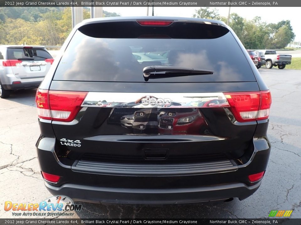 2012 Jeep Grand Cherokee Laredo 4x4 Brilliant Black Crystal Pearl / Dark Graystone/Medium Graystone Photo #10