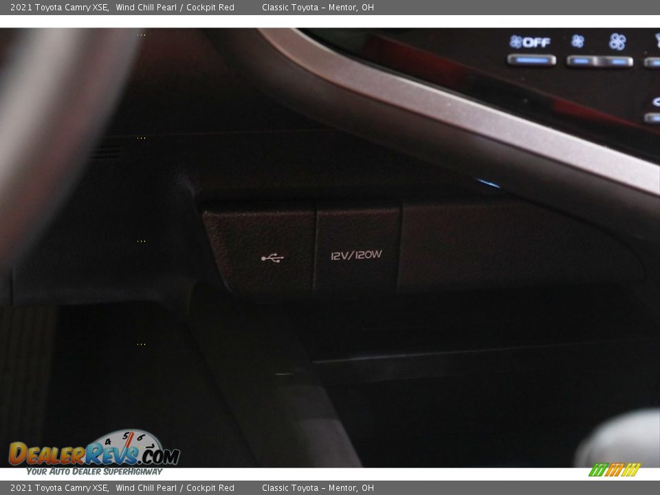 2021 Toyota Camry XSE Wind Chill Pearl / Cockpit Red Photo #12