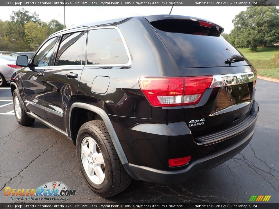 2012 Jeep Grand Cherokee Laredo 4x4 Brilliant Black Crystal Pearl / Dark Graystone/Medium Graystone Photo #12