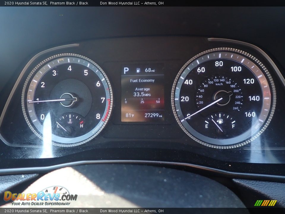 2020 Hyundai Sonata SE Phantom Black / Black Photo #28
