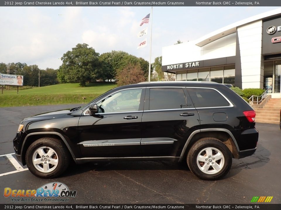 2012 Jeep Grand Cherokee Laredo 4x4 Brilliant Black Crystal Pearl / Dark Graystone/Medium Graystone Photo #13