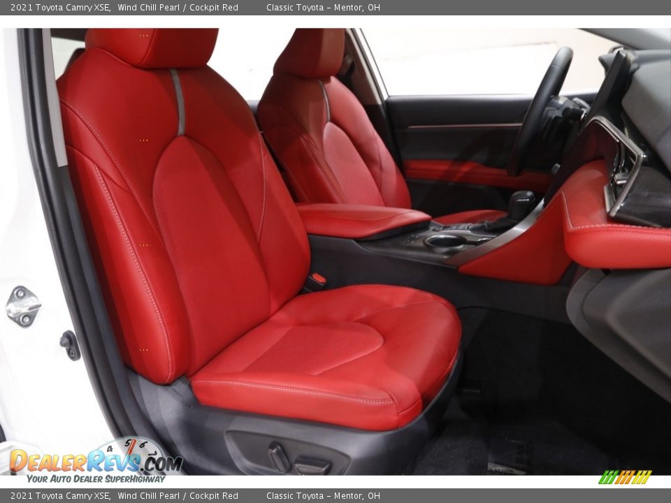 2021 Toyota Camry XSE Wind Chill Pearl / Cockpit Red Photo #15