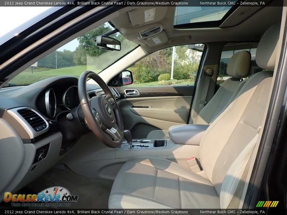 2012 Jeep Grand Cherokee Laredo 4x4 Brilliant Black Crystal Pearl / Dark Graystone/Medium Graystone Photo #16