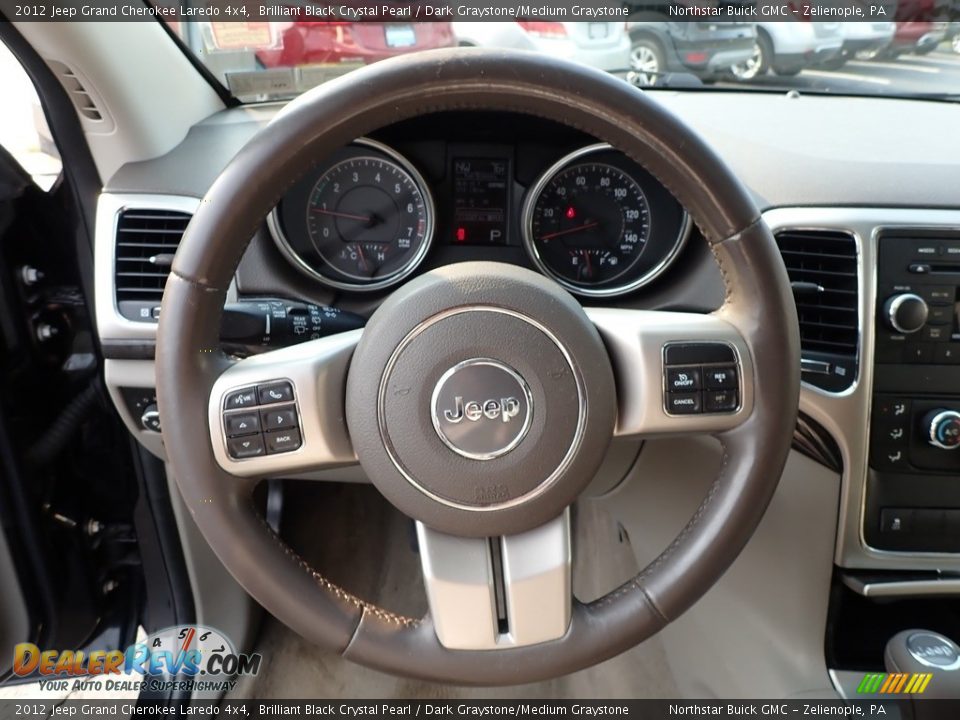 2012 Jeep Grand Cherokee Laredo 4x4 Brilliant Black Crystal Pearl / Dark Graystone/Medium Graystone Photo #21