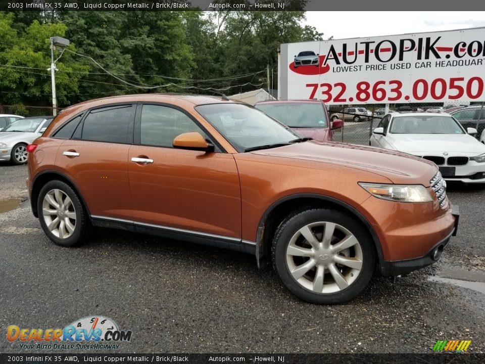 2003 Infiniti FX 35 AWD Liquid Copper Metallic / Brick/Black Photo #1