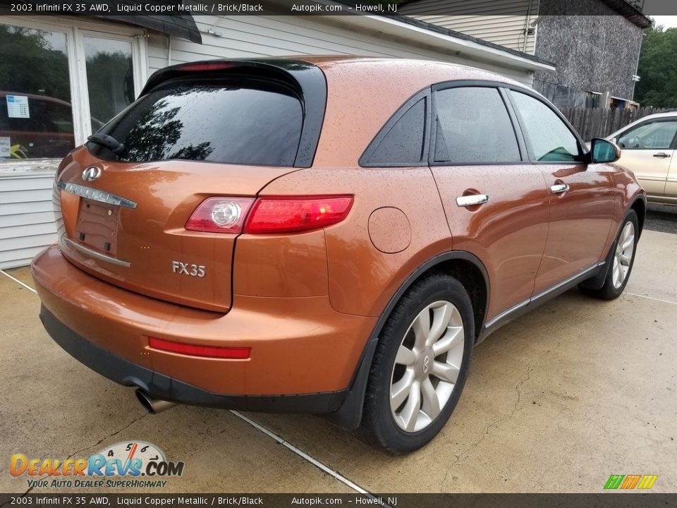 2003 Infiniti FX 35 AWD Liquid Copper Metallic / Brick/Black Photo #3