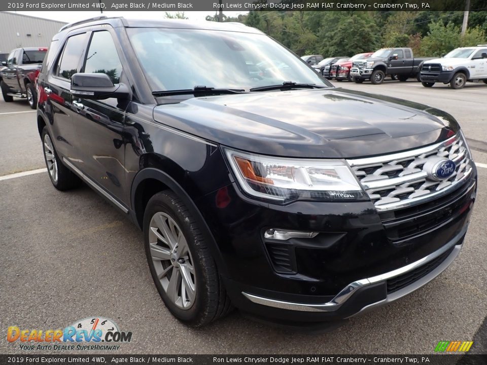 2019 Ford Explorer Limited 4WD Agate Black / Medium Black Photo #2