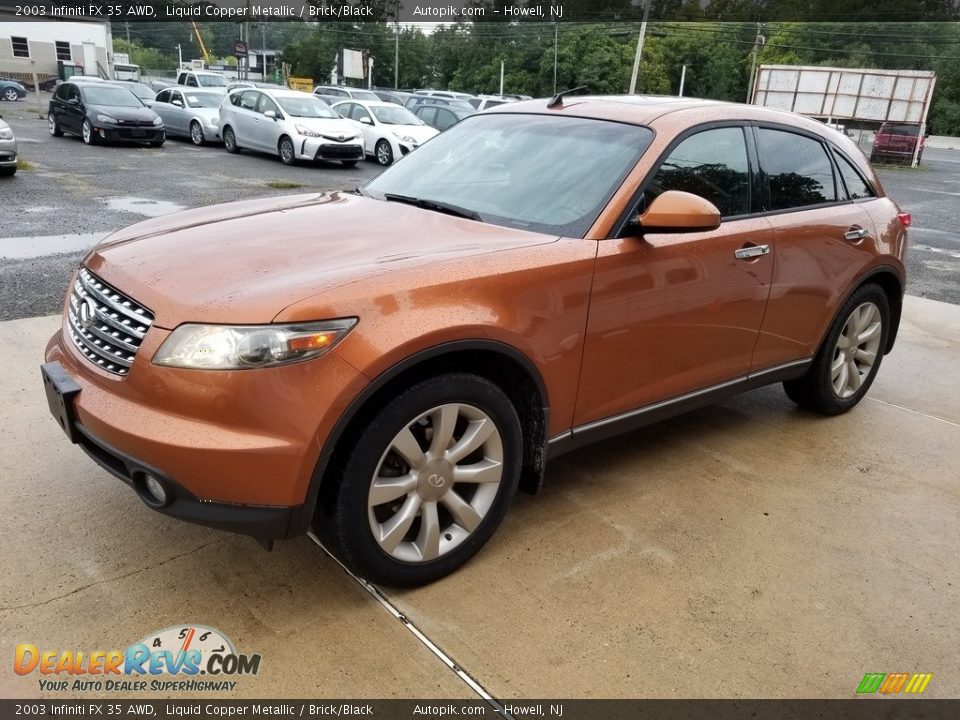 2003 Infiniti FX 35 AWD Liquid Copper Metallic / Brick/Black Photo #7