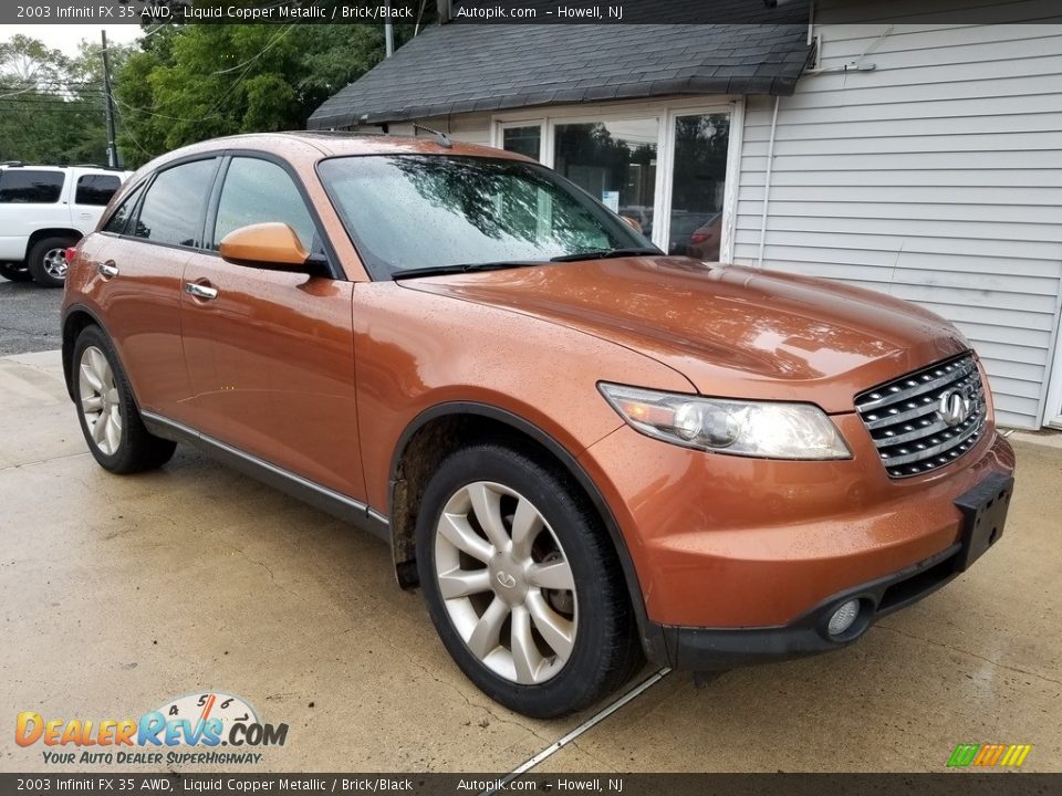 2003 Infiniti FX 35 AWD Liquid Copper Metallic / Brick/Black Photo #9