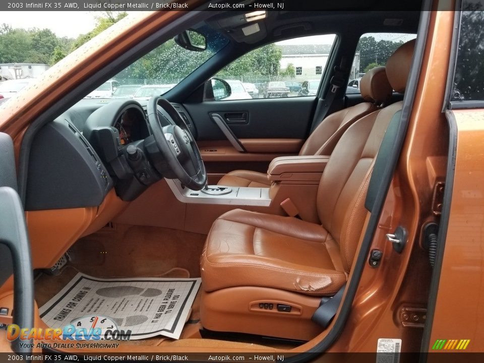 2003 Infiniti FX 35 AWD Liquid Copper Metallic / Brick/Black Photo #10