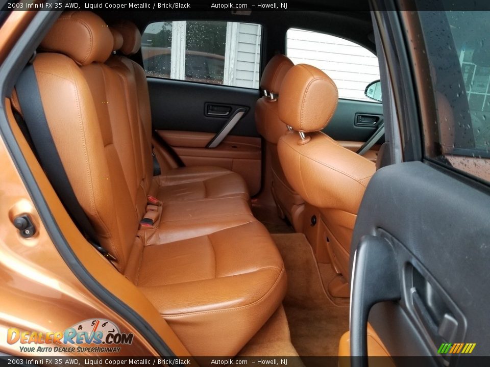 2003 Infiniti FX 35 AWD Liquid Copper Metallic / Brick/Black Photo #13