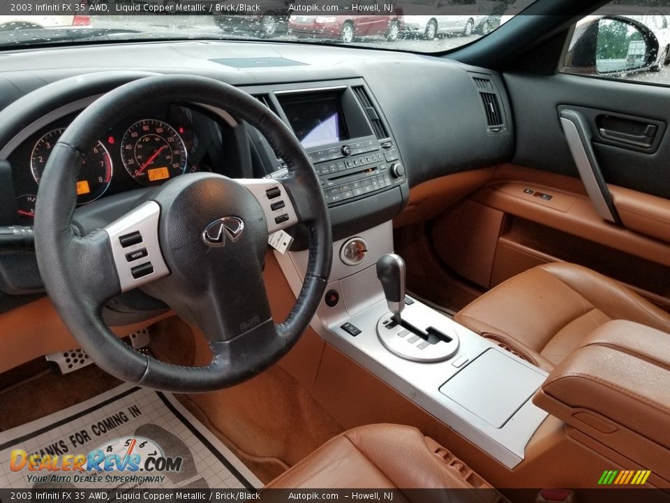 2003 Infiniti FX 35 AWD Liquid Copper Metallic / Brick/Black Photo #14