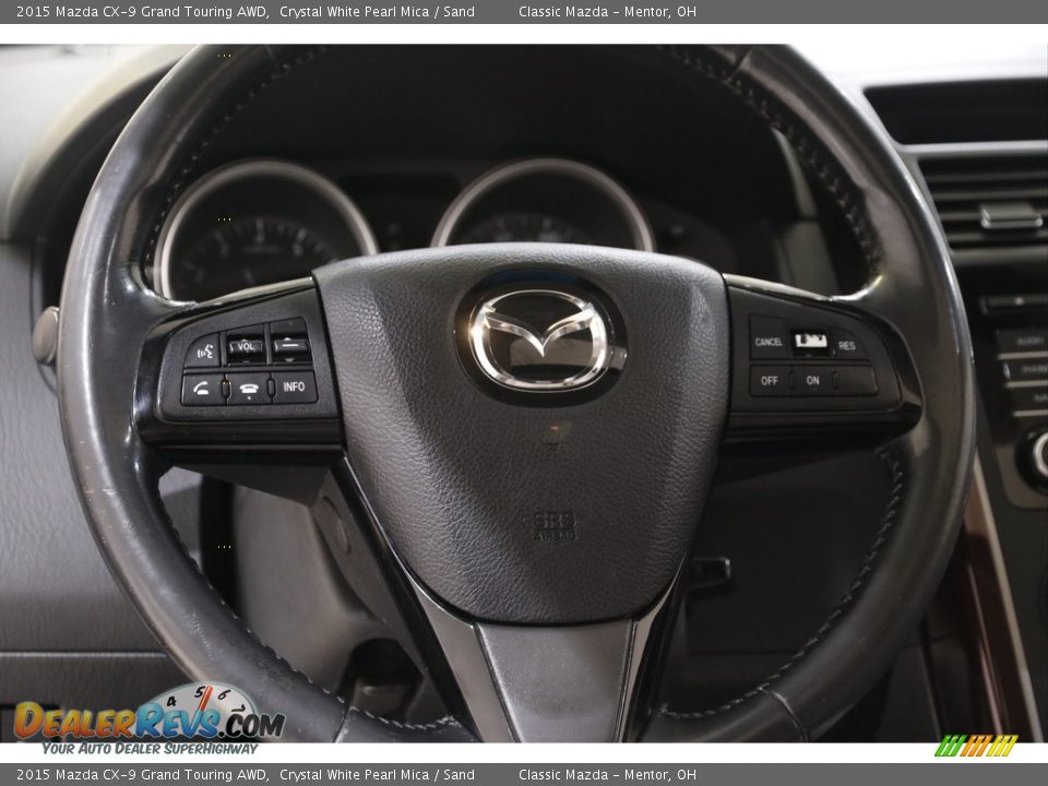 2015 Mazda CX-9 Grand Touring AWD Steering Wheel Photo #7