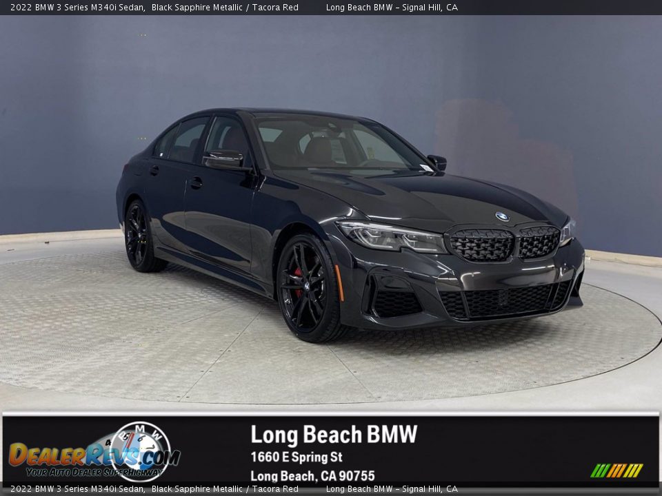 2022 BMW 3 Series M340i Sedan Black Sapphire Metallic / Tacora Red Photo #1