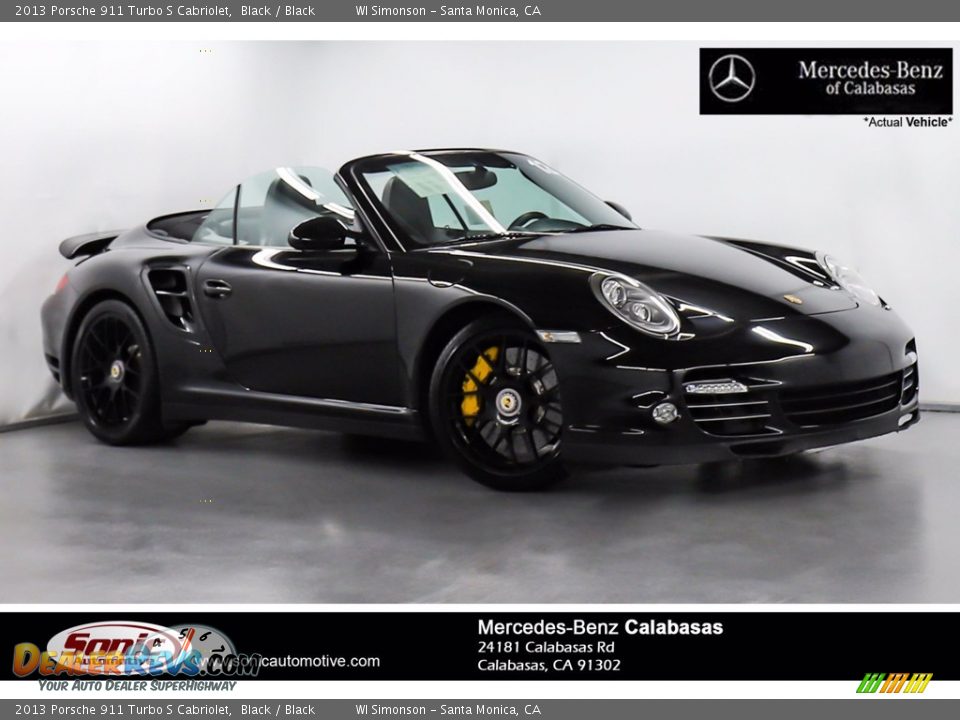 2013 Porsche 911 Turbo S Cabriolet Black / Black Photo #1