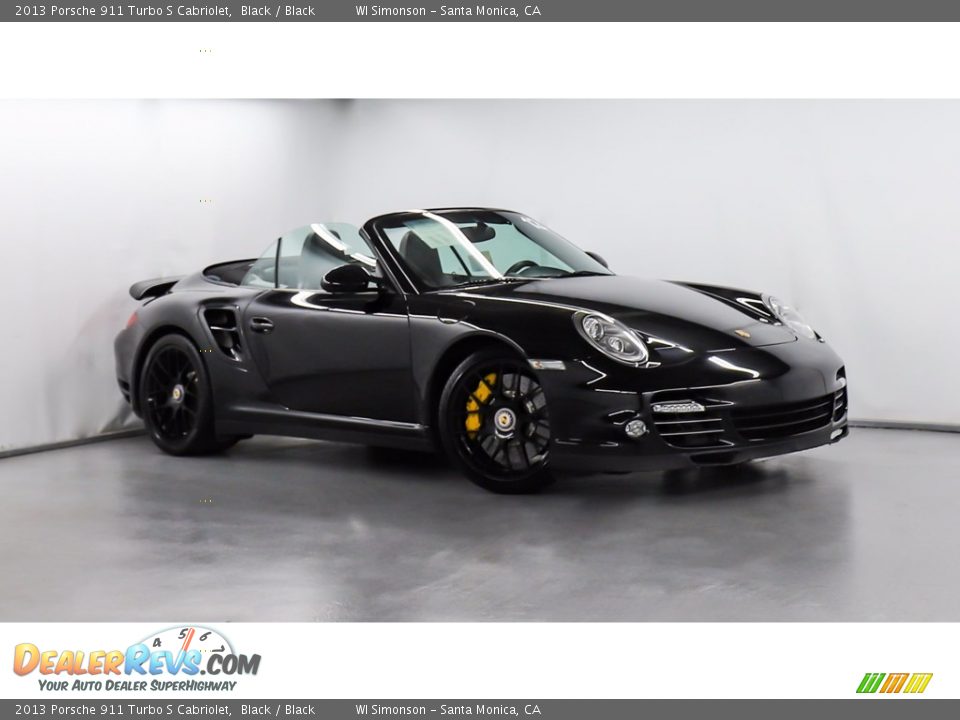 2013 Porsche 911 Turbo S Cabriolet Black / Black Photo #2