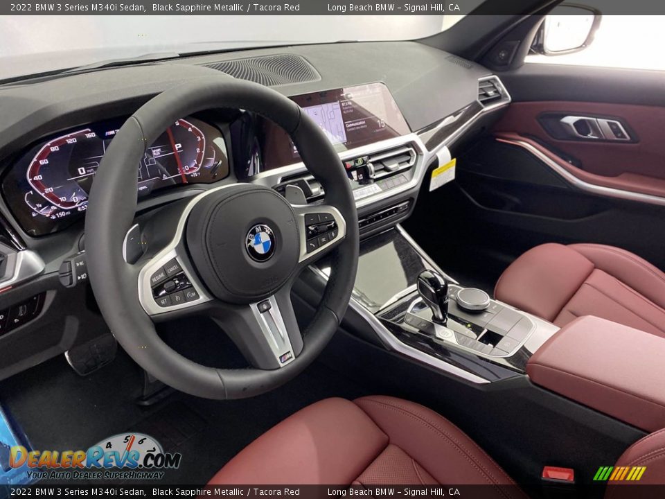 2022 BMW 3 Series M340i Sedan Black Sapphire Metallic / Tacora Red Photo #12