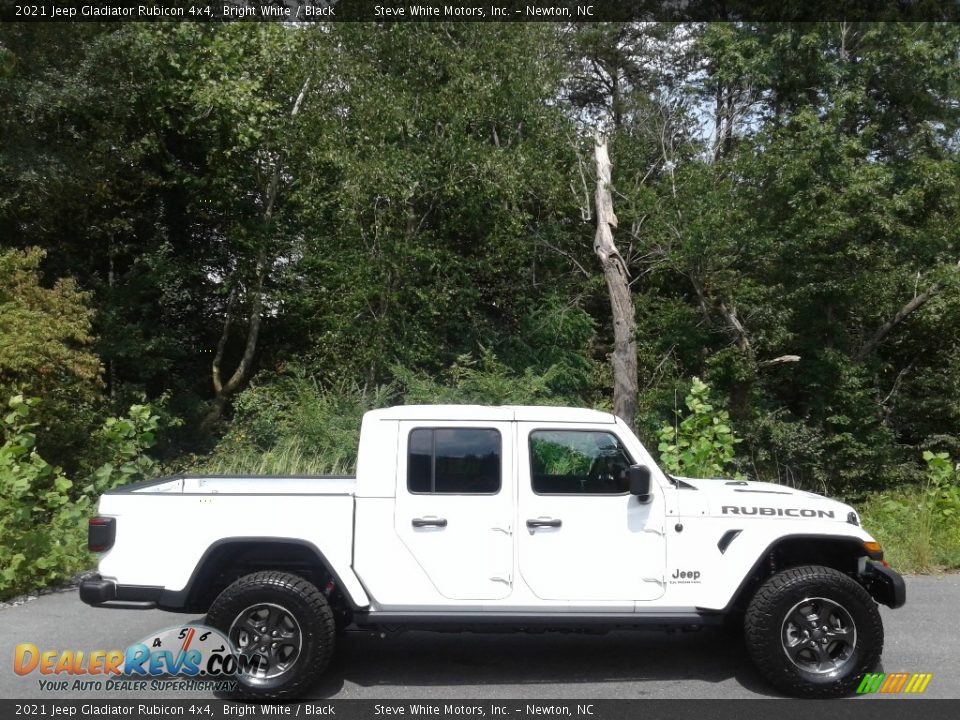 2021 Jeep Gladiator Rubicon 4x4 Bright White / Black Photo #5