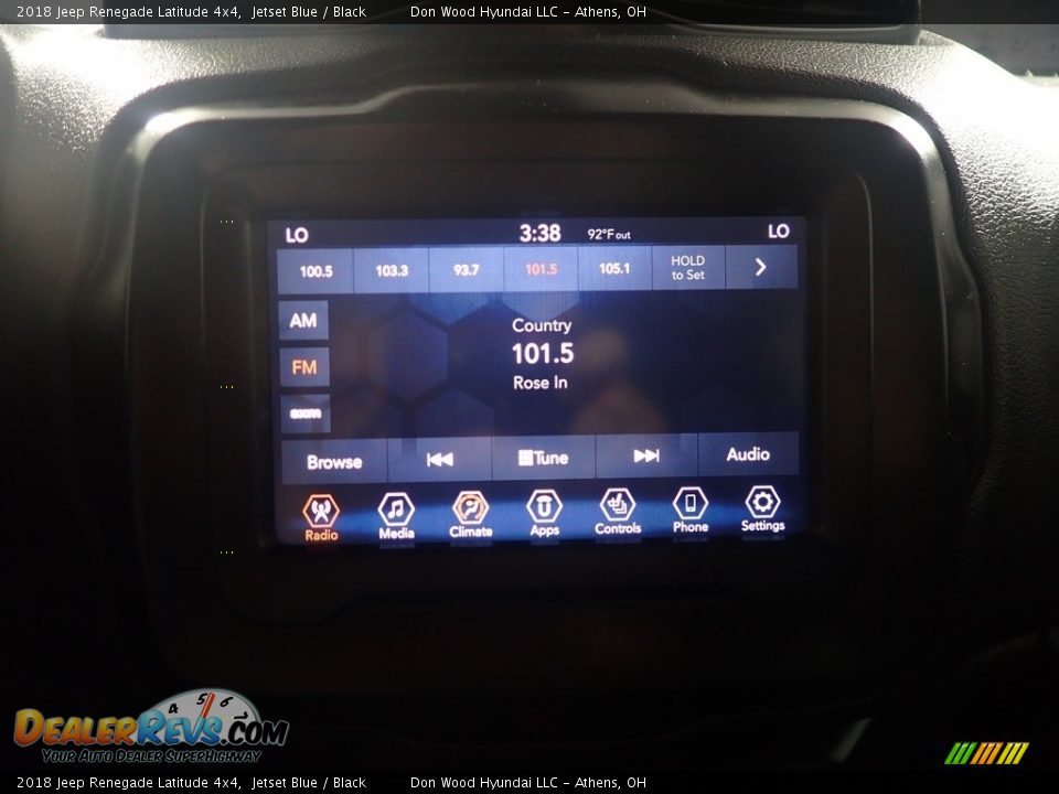 2018 Jeep Renegade Latitude 4x4 Jetset Blue / Black Photo #27