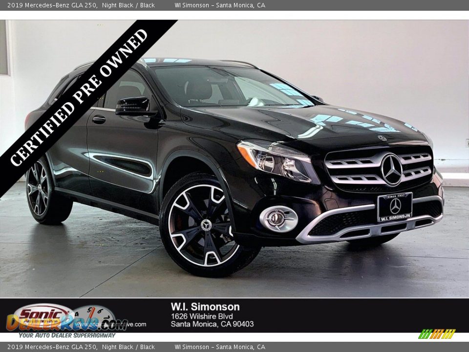 2019 Mercedes-Benz GLA 250 Night Black / Black Photo #1