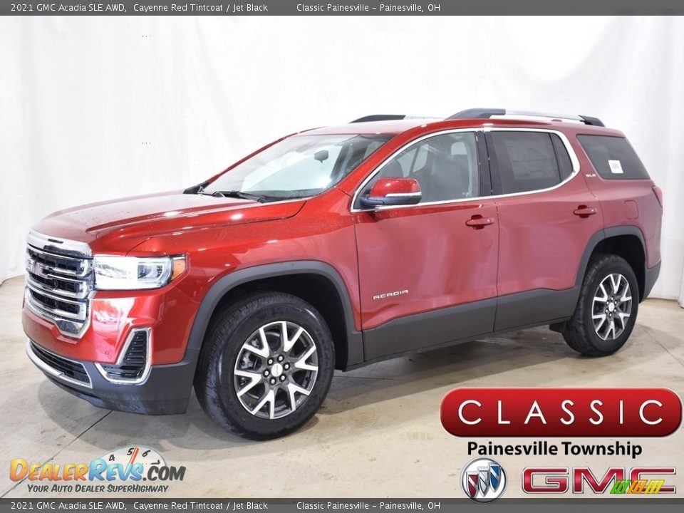 2021 GMC Acadia SLE AWD Cayenne Red Tintcoat / Jet Black Photo #1