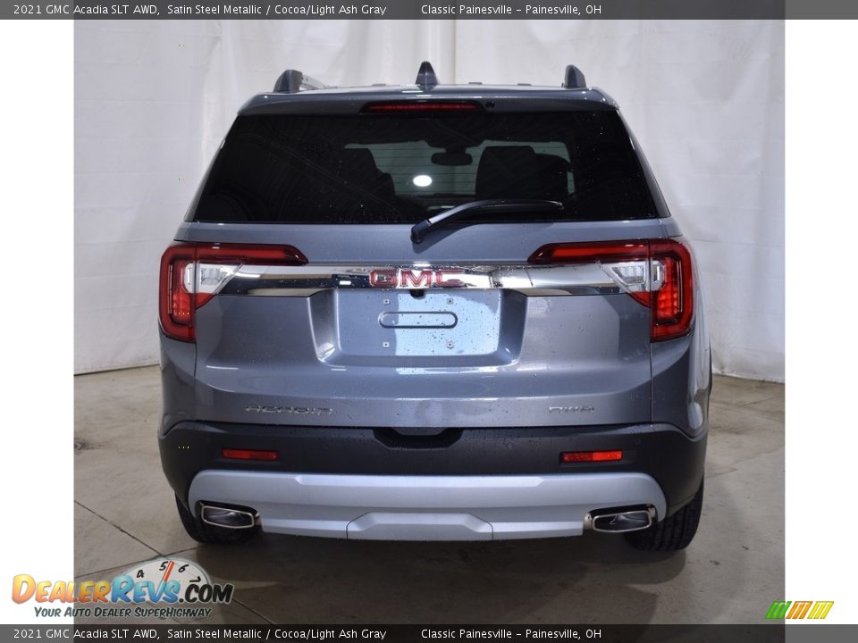 2021 GMC Acadia SLT AWD Satin Steel Metallic / Cocoa/Light Ash Gray Photo #3