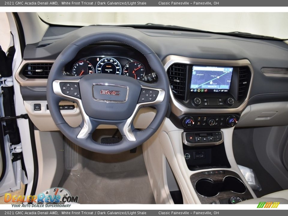 2021 GMC Acadia Denali AWD White Frost Tricoat / Dark Galvanized/Light Shale Photo #13