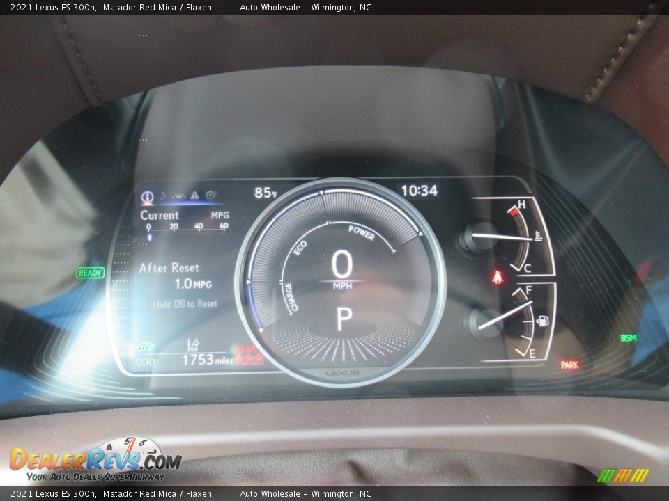2021 Lexus ES 300h Matador Red Mica / Flaxen Photo #16