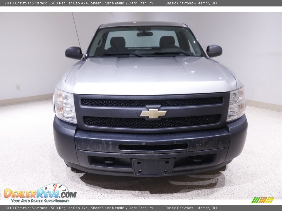 2010 Chevrolet Silverado 1500 Regular Cab 4x4 Sheer Silver Metallic / Dark Titanium Photo #2