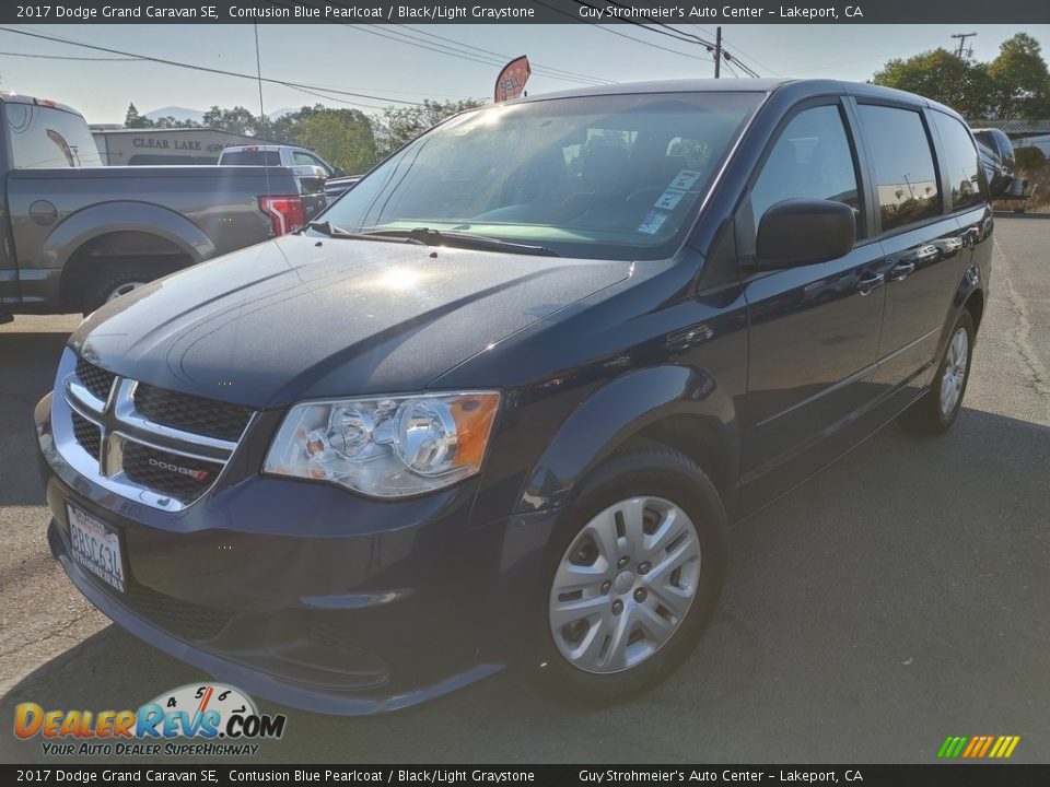 2017 Dodge Grand Caravan SE Contusion Blue Pearlcoat / Black/Light Graystone Photo #3