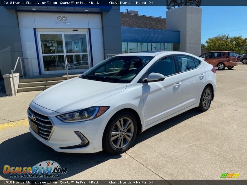 2018 Hyundai Elantra Value Edition Quartz White Pearl / Black Photo #1