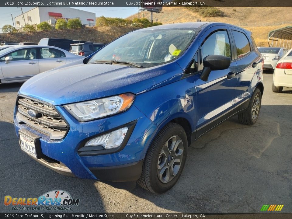 2019 Ford EcoSport S Lightning Blue Metallic / Medium Stone Photo #3