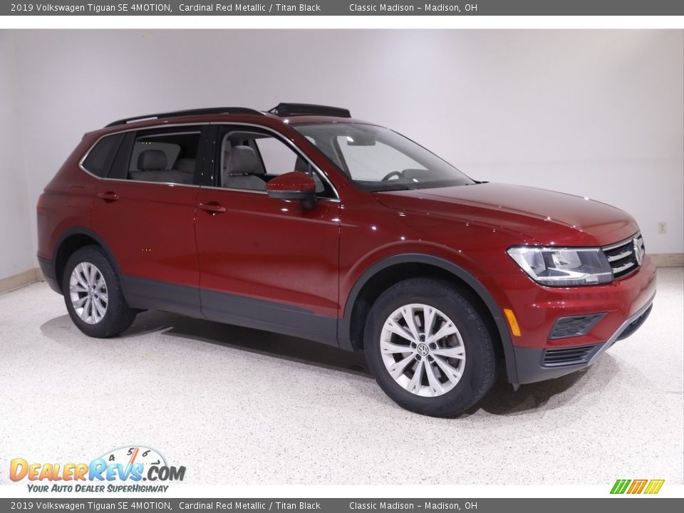 2019 Volkswagen Tiguan SE 4MOTION Cardinal Red Metallic / Titan Black Photo #1