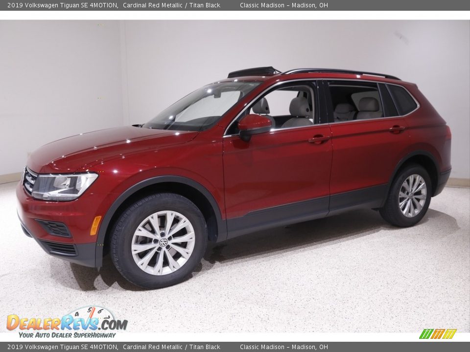2019 Volkswagen Tiguan SE 4MOTION Cardinal Red Metallic / Titan Black Photo #3